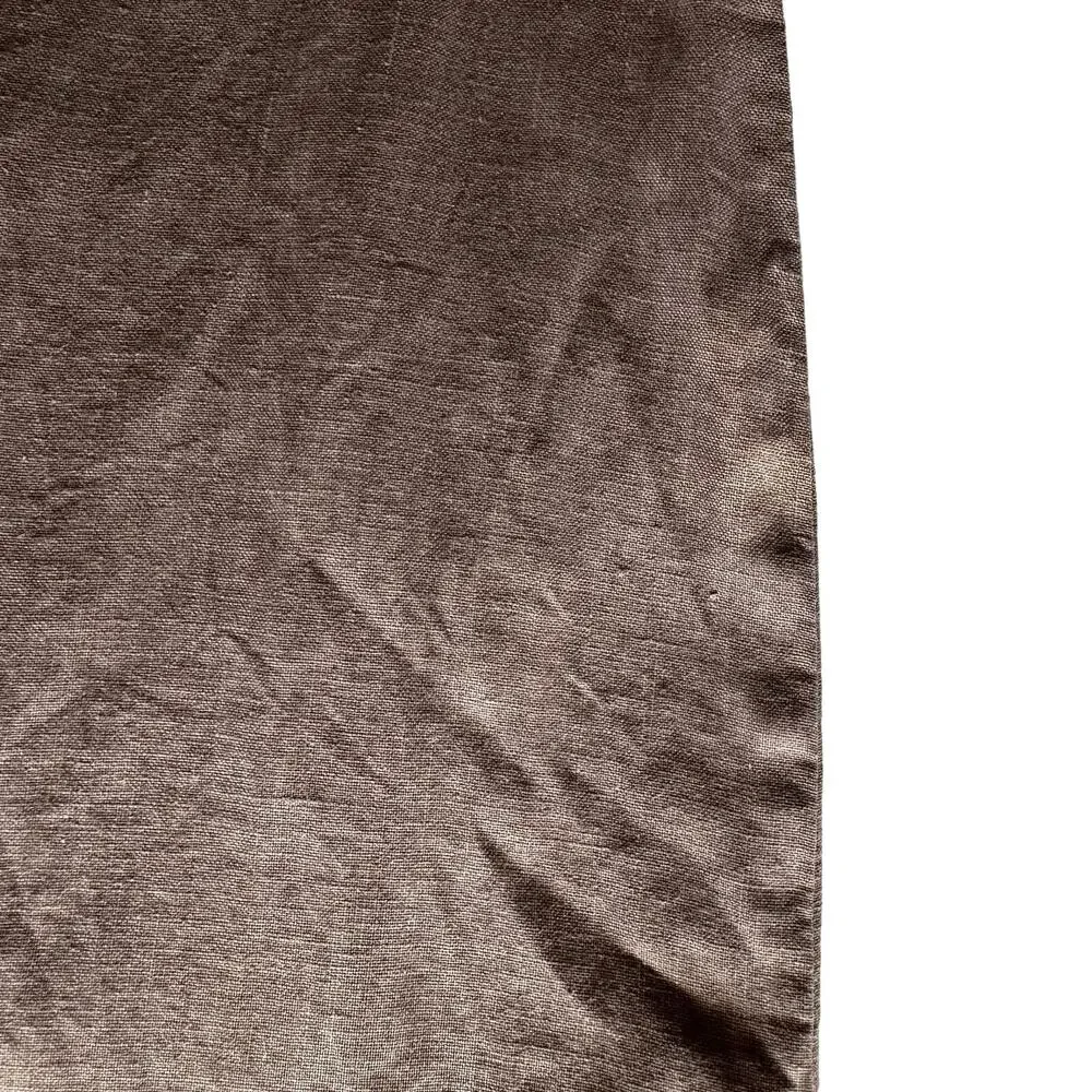 pete & greta‎ Johnny Was Linen Pearl Snap Sleeveless A Line Plum Shirt Dress S